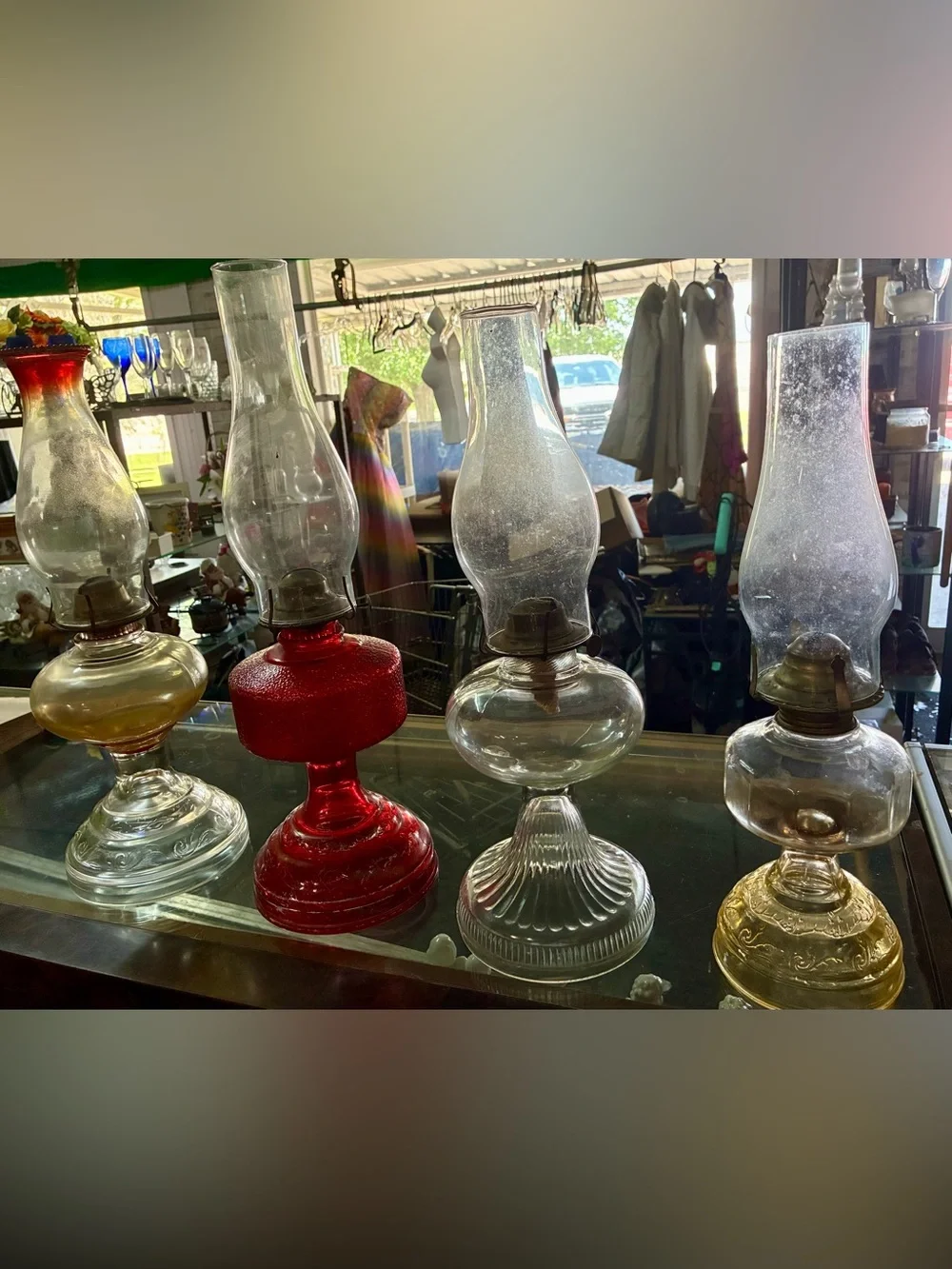 Vintage Hurricane Oil Lamps - A Lot Of 4 - Picture 7 of 7